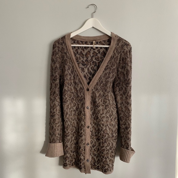 Free people leopard print cardigan - Picture 2 of 6